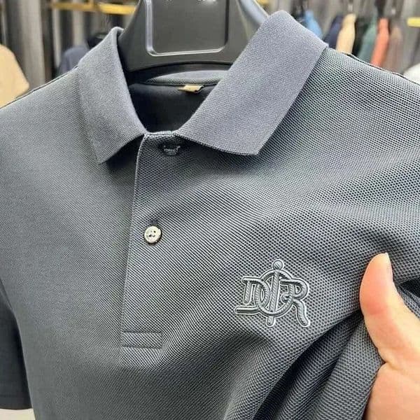 Men's Tees Polos Summer Men Hollow Shortsleeved Shirt Ice Silk Breathable Business Fashion TShirt golf shirts Mens Clothing Daily Outfit