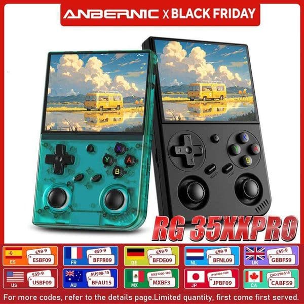 Anbernic RG 35XXPRO Retro Handheld Game Console 3.5 Inch I Screen Linux System Built-in 64G TF Card 5000 Games Support 5G WiF 26L0304