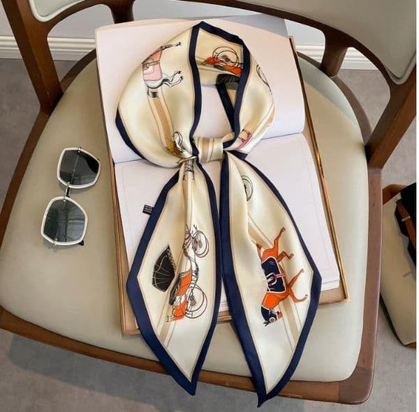 46tyle Fashion Newest Designer Scarf Luxury Printed Letter Head Scarf Hair Neck Scarves Women Purse Bag Scarfs For Handbags Scarf 147X14cm