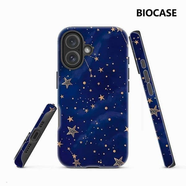 Golden Stars in Night Sky IPhone17 Must-Haves Phone Case for IPhone 17 16 15 14 13 12 11 Pro Max Plus Double-layer Back Cover 26L0304