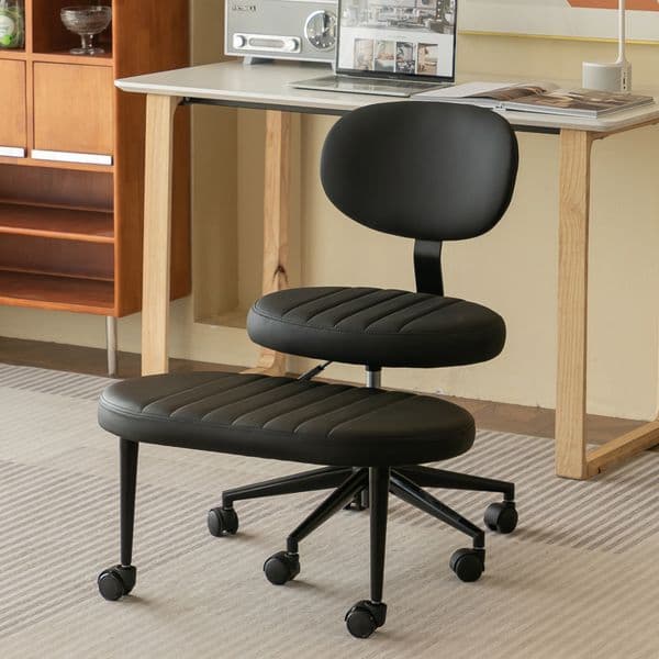 Ergonomic Office Chair Multi-Position Cross Legged Design for Adults Swivel MeditationADHD Fidget Desk Chair with Back Support Rolling Base