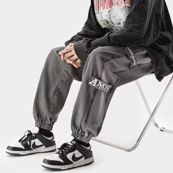 Men's Workwear Jeans New Autumn And Designer Pants Winter Style Loose Casual Long Pants Trendy Brand Jogger Pants