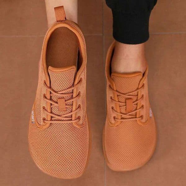 Toe Men Breathable Knitted Mesh Comfortable Barefoot Casual Versatile Soft Sole Wide Last Walking Shoes