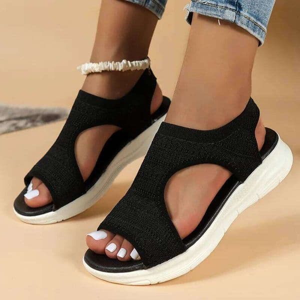 Toe open spot 2025 fish mouth casual fashion sandals low-heeled women