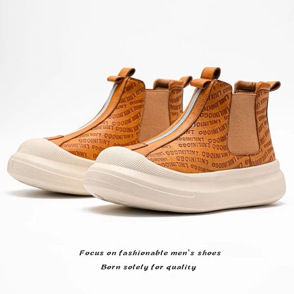 HighTop Sport Loafers Shoes Men's Boots Luxury Brand Handmade Totem Street Men Sneakers Fashion Party Dress Shoe