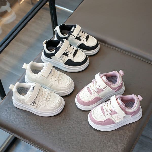 Free Shipping Kid's Shoes Kids Sports Shoes, Boys Girls Sneakers for Children Youth Casual Running Student's white shoes Size 24-31
