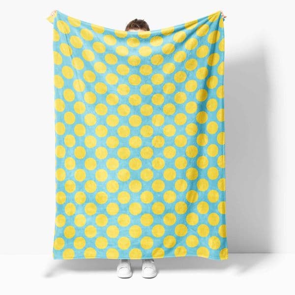 Textured Print Flannel Throw Multiple Sizes Available Polka Dot Accent Cozy Warm Napping Blanket-WL-021-040
