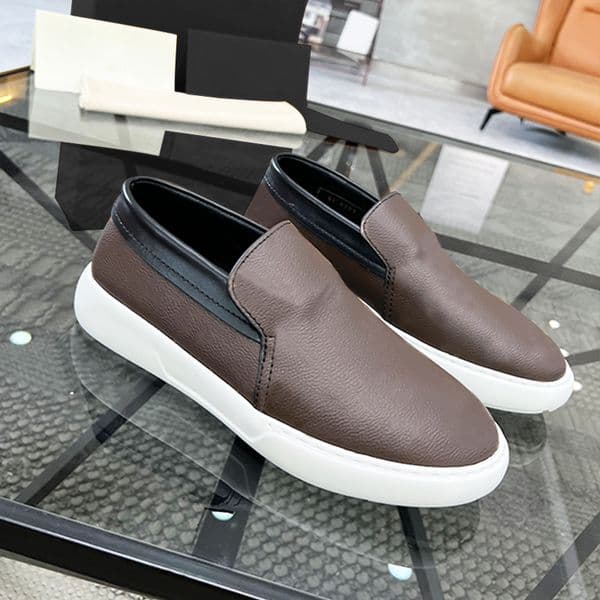 Classic Men Sneakers Designer Pacific Loafers Suede Calf Leather Trainers Slip-on Casual Shoes Letter Printing Dress Shoes Outdoor Sports Shoes 1055
