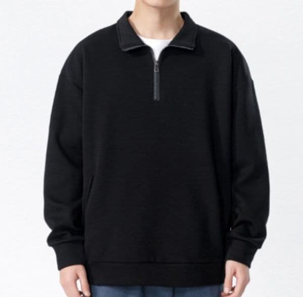 a558 Turtleneck Sweatshirt for Men Autumn and Winter Thickened Loose Trendy Solid