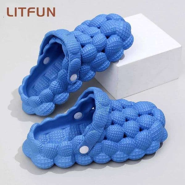 Litfun Cute Women Slippers Bubble Ball Summer Indoor Massage Cloud Slide Outdoor Closed-toe Fashion Beach Casual Sandals