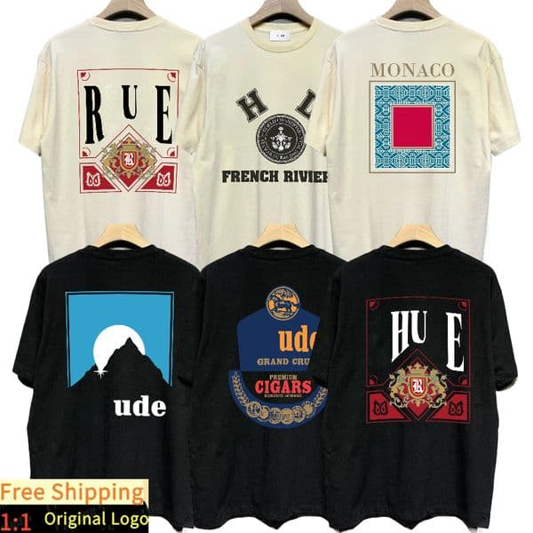 Spring 2026 Men's T-Shirt - High-quality RHUED designer T-shirt - Casual and fashionable short-sleeved cotton shirt - Suitable for both men and women labbu02