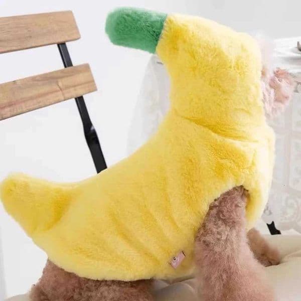 1PC Pet Winter Clothes Banana Transformation Party Clothes Warm Dog and Cat Teddy Bear Pet Costumes Plush Banana Coat H260306
