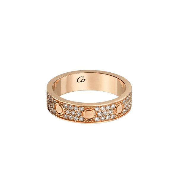 designer for women love wedding engagement Fashion Inlay diamond ring Luxury couple rings with logos