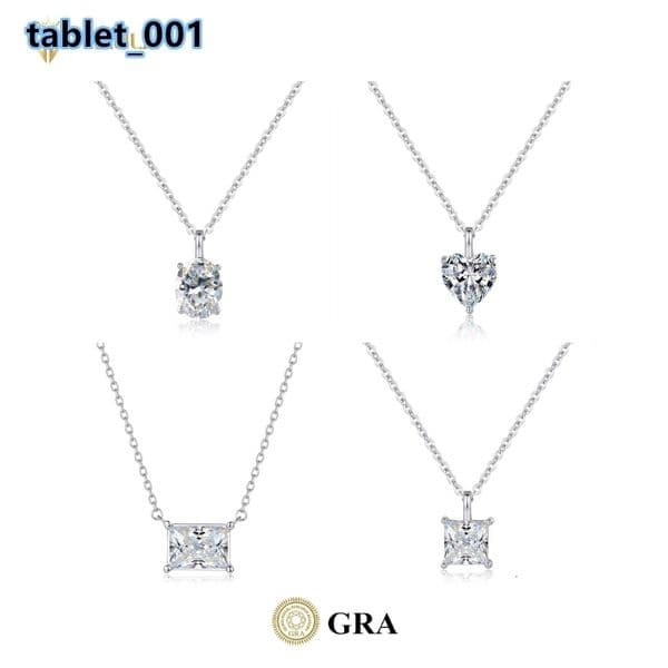 Wholesale 1CT Heart Cut Moissanite Pendant VVS D GRA Certified Moissanite Necklace S925 Moissanite Chain