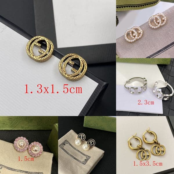 Stud Crystal Rhinestone Designer Earrings Ear Pearl Eardrop Copper Stamp Letter Earring Women Romantic Gift for Special Occasions