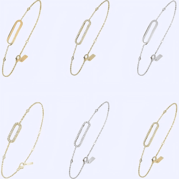 Designer designer jewelry brand necklace and bracelets women's diamond charm sister chain bracelet multiple simple styles