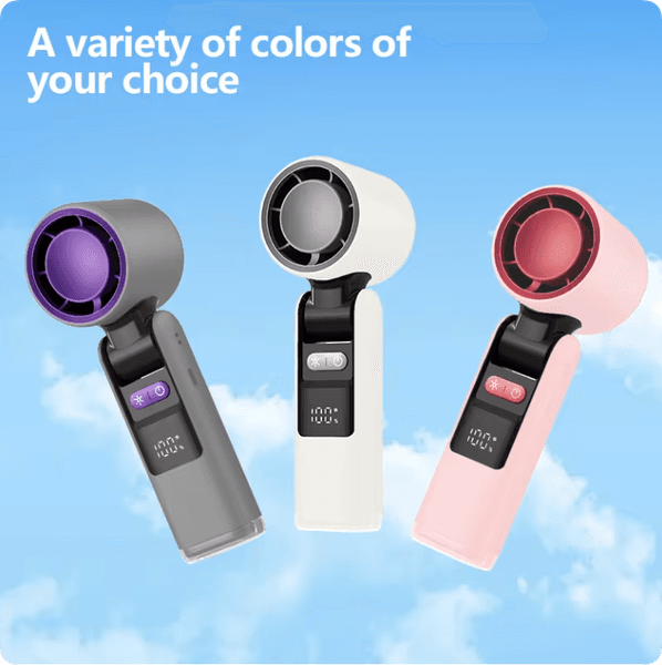 K801 fan With Ice Cooler Small Pocket Fans Rechargeable 3-in-1 Portable Fan Speed(100) 13000 rpm Ice Cooling Handheld Fan Digital Display K801