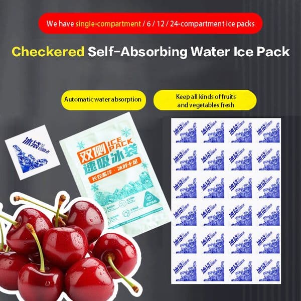 Self-Suction Water Ice Bag for Express Delivery of Frozen Fruits, Vegetables, Cakes