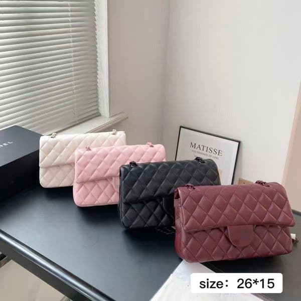 quilted chain 25B new classic shoulder crossbody bag, genuine leather bag for women, fashionable and stylish