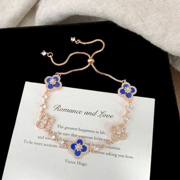 Luxury Brand Designer Jewelry Four Leaf Bracelet Plated With Mother Of Pearl Copper Bracelet Lucky Clover Bracelet Light Luxury High-end Designer Bracelet