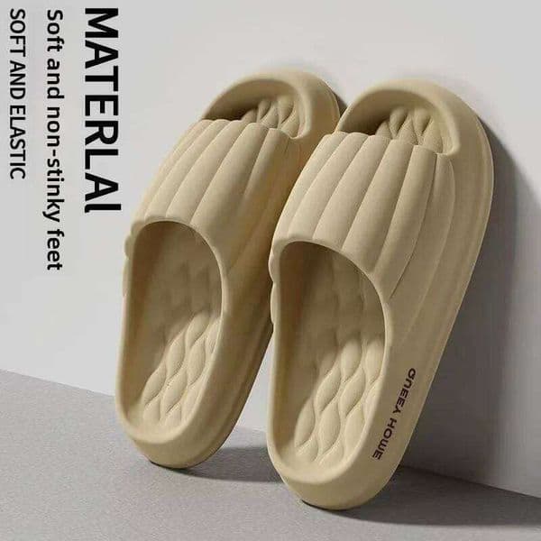 Super Soft Eva Thick Platform Slides, Minimalist And Comfortable Indoor Bathroom Non-Slip Slippers, Women's Slippers 26L0309