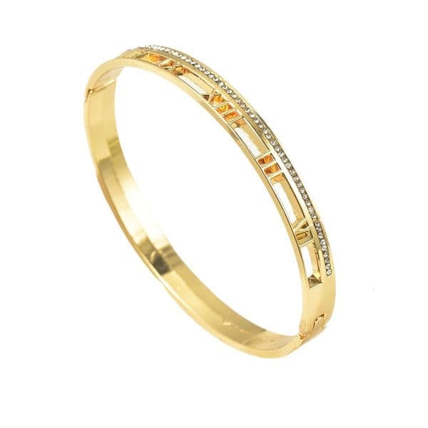 bracelet Luxury Brand Designer Jewelry European And American Jewelry Simple Geometric Metal Bracelet Unique And Exaggerated Hollow Roman Numeral