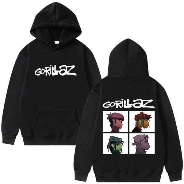 Rock Band Gorillaz Demon Days Album Graphic Hoodie Men Women Hip Hop Alternative Vintage Oversized Pullover Male Fashion Hoodies