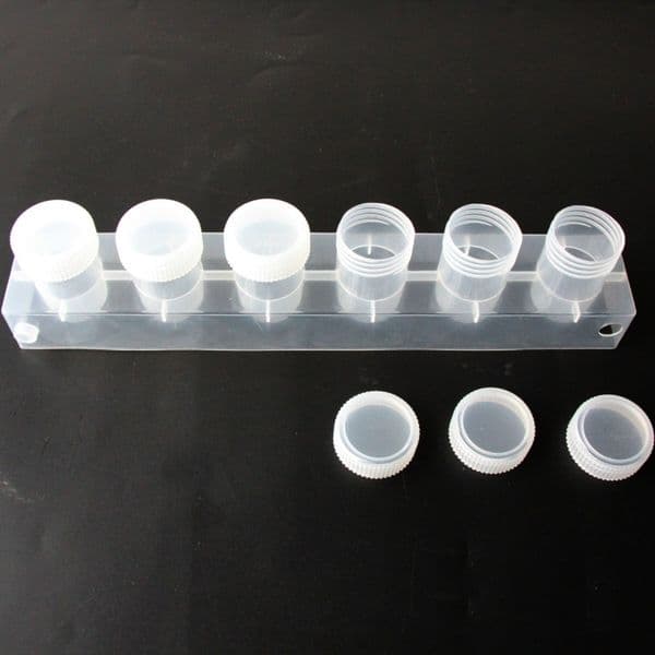 600pcs 6 Cups/Strips 20ml Empty Paint Box Pot Strips Arts Crafts Watercolor Draw Pigment Plastic Palette Storage Containers