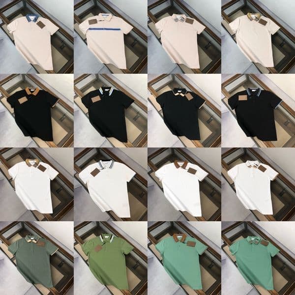 office outfit Designer Men Polo Letter Print Shirt Business Polo Shirt Shortsleeved Tshirt Stand Collar Classic Colorful Brand Fashion Solid Color Summer CP075