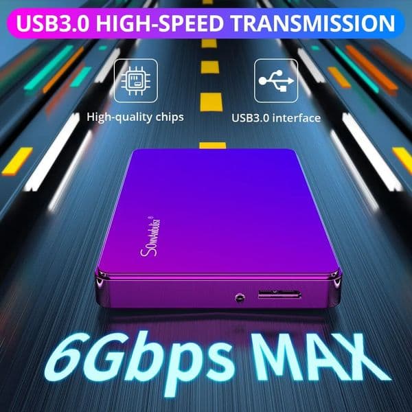 External HDD Solution: Somnambulist's Compact 250/320/500GB & TB Models Connects via Fast USB3.0