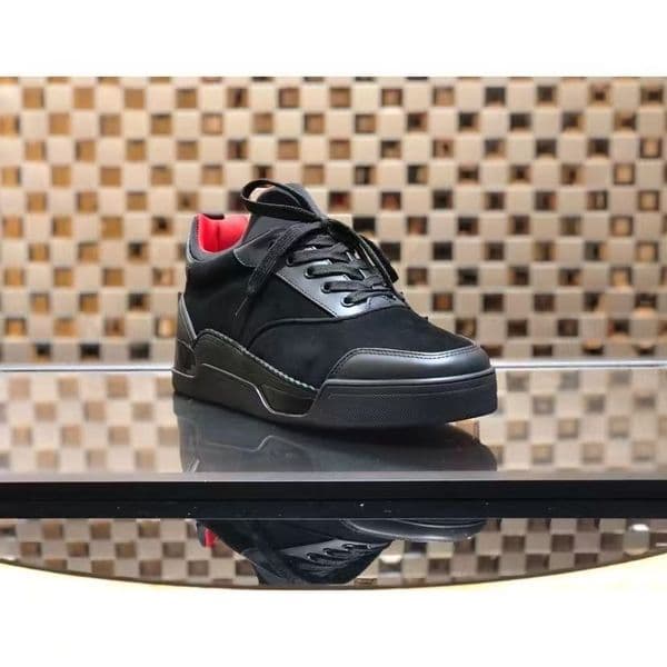 New Men Designer Shoes Sneakers Sports Shoes Chaussure Luxury Black Red Trainers Patent Leather Casual Shoes Outdoor Shoes Men Shoes 35-47