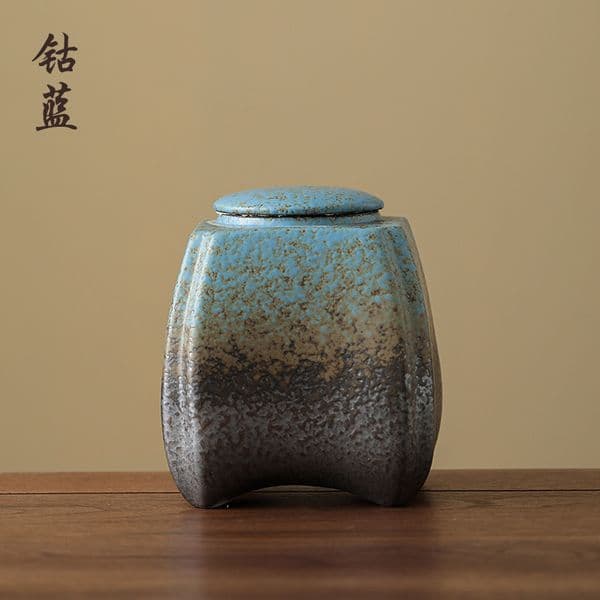 Bestseller Ceramic Household Gilded Sealed Empty Half Jin Storage Green Black Pu'er Tea Canister ddmySat