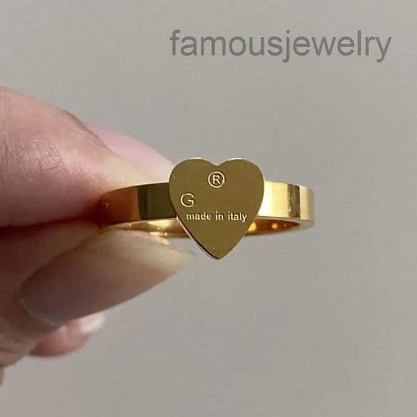 Top Quality Extravagant Simple heart Love Ring 3 Colors Stainless Steel Couple Rings Fashion Women Designer Jewelry Lady Party Gifts