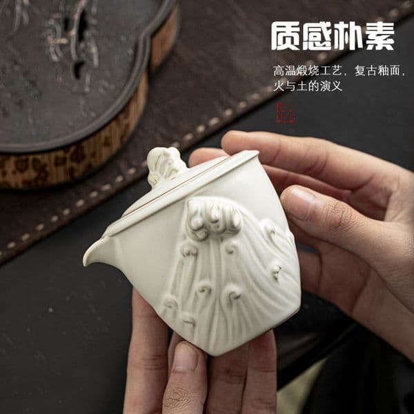 Bestseller Ceramic teapot, Kung Fu set, home use side-handle pot, office tea maker for one person, anti-scalding, with filter, large size ddmySat