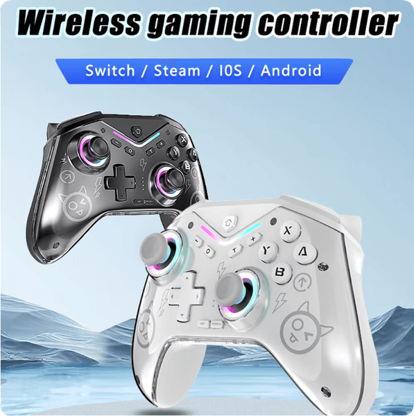 619 Wireless Bluetooth USB Wired Controller For Nintendo Switch Android IOS iPhone Steam PC TV Control Gamepad RGB Hall Accessories