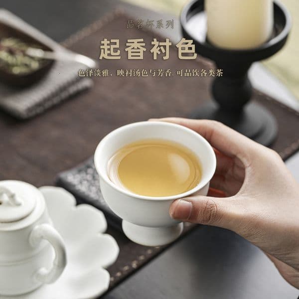 Bestseller Antique Moon White Japanese Candle Warmer Light Luxury Flower Fruit Tea Brewing Device Heat-Resistant Hammered Handle Teapot ddmySat