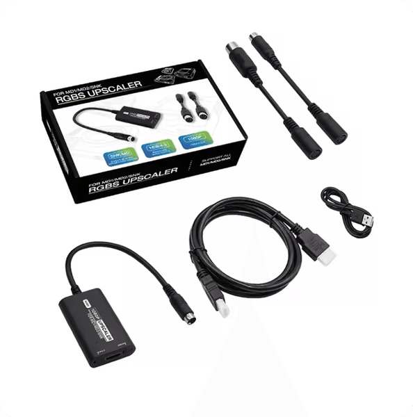 RGBS Upscaler For SEGA MD1 MD2 SNK Game Console 1080P HDTV Converter Adapter with 16:9/4:3 Aspect Ratio Switch