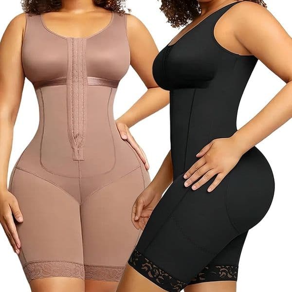 Waist Trainer Bodysuit for Women Tummy Control Shapewear Full Body Shaper Butt Lifter Steel Buckle Design Postpartum Abdominal Tightening Shaping Girdles