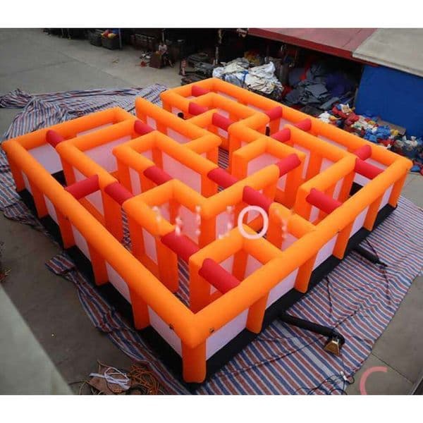 8X8x2m Free Delivery Outdoor Activities Custom Made Inflatable Maze 9X9m Interactive Maze Labyrinth Field Haunted House