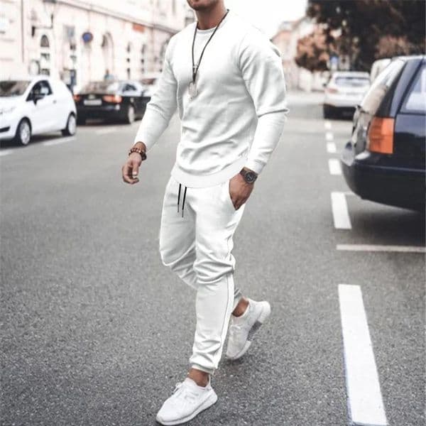 2025 Men Two Pieces Sets Running SweatshirtSweatpants Suit Autumn Winter Warm Tracksuit Sets Mens Jogger Sports Suit 260307