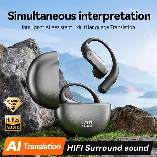 M118 Long Battery Life Ear Hook Non-In-Ear Private Model Noise Cancelling Cross-Border New AI Translation Wireless Bluetooth Headphones