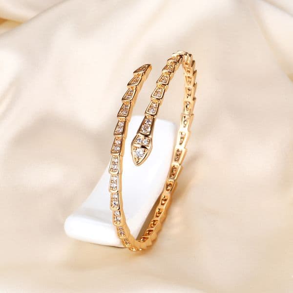 Bracelet Exquisite Full Diamond Snake Bone Bracelet For Women, And Style, Versatile Bracelet, Exaggerated, Elegant Bracelet , High-End Feel
