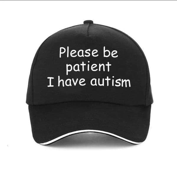 Please Be Patient I Have Autism Baseball Cap Hat Outdoor Fish Women Printed Czapka Bonnet Spring Casual mens cap Z260313