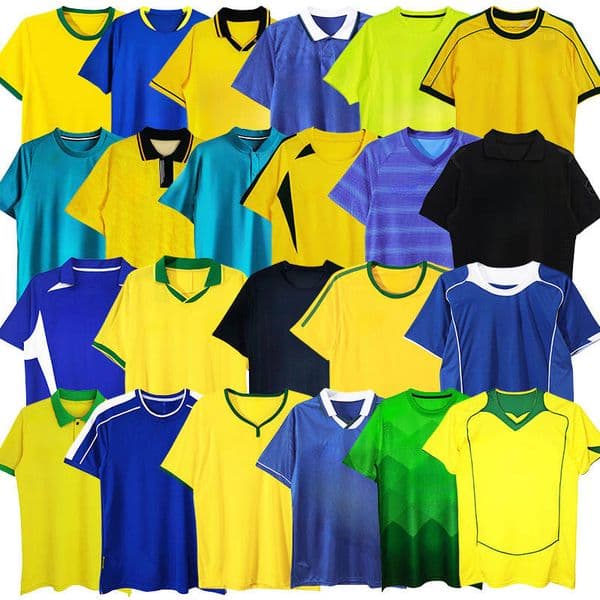 Brazil Ronaldo 1998 2002 Retro Soccer Jersey 2004 Retro Style Throwback Shirts Premium Quality Available in Various Sizes Ronaldinho Football Shirts Kaka Retro