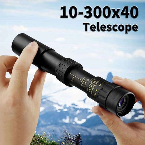 Monoculars 10-300X40 Zoom Powerful Long Distance Professional Monocular HD 4K High Quality Prism Portable Camping 26Y0313