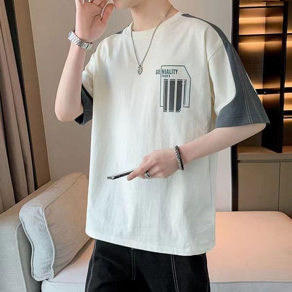 Men's Shortsleeve With Print Summer New Trendy Polo Loose Casual Ice Designer T-shirt Silk Halfsleeve Clothing Designer Hoodie For Men