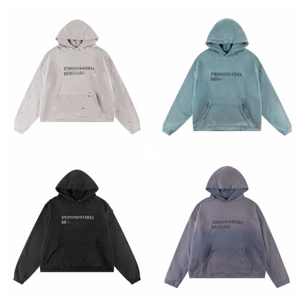 Designer hoodie sweatshirt men hoodie long sleeves printing graphic tee men t shirt vintage Hip Hop fashion Retro distressed washed hoodie Sizes S-XL