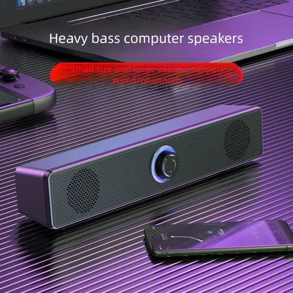 Long wired Bluetooth speaker, home desktop, dual speaker subwoofer, computer audio 350TS