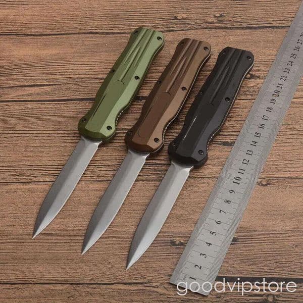 6Models 3300/3310 Infidel Fixed Blade Knife 3.85 D2 Blade, knife Aluminum Handles