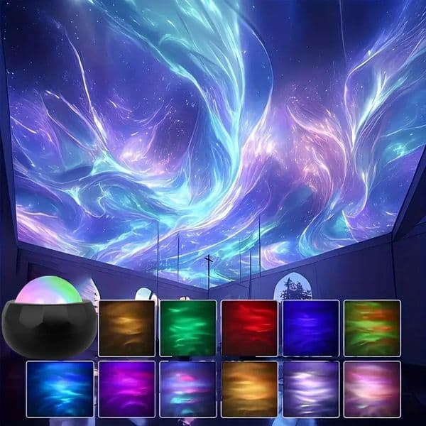 RGB Night Lights Projector Light Colorful Galaxy Sky Projector Bedroom Night Light Kids Room Decoration Christmas Party Decoration